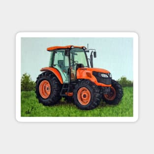 Orange Tractor Magnet