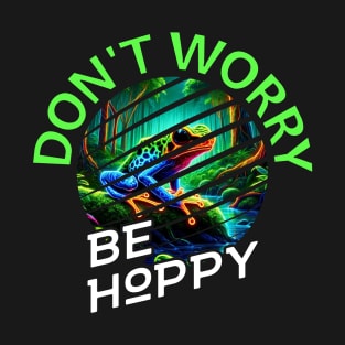 Brazil Funny Pun Don't Worry Be Happy Psychedelic Frog T-Shirt