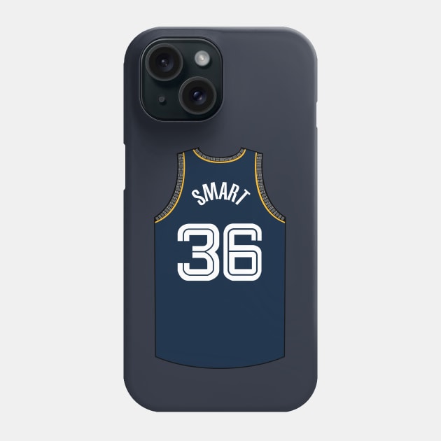 Marcus Smart Memphis Jersey Dark Blue Qiangy Phone Case by qiangdade