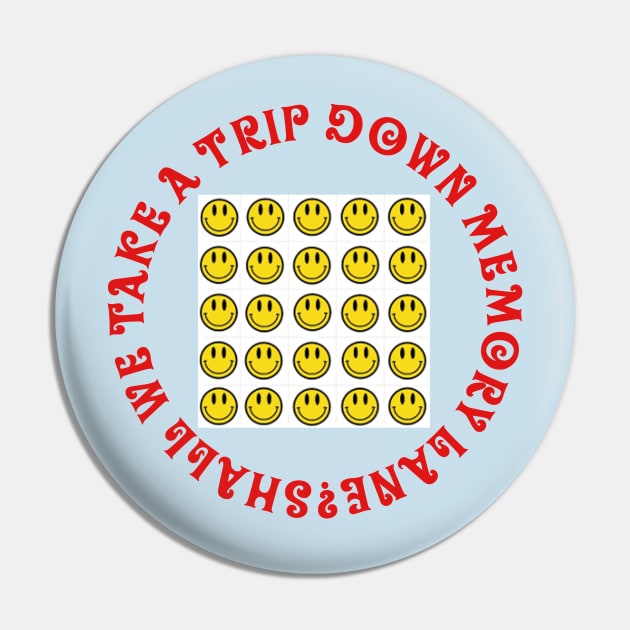 Acid House Smiley Blotter Tab Trip Design Pin by oink