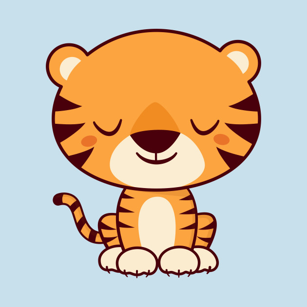 Kawaii Cute and Adorable Tiger Tiger TShirt TeePublic