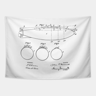 Submarine Boat Vintage Patent Drawing Tapestry