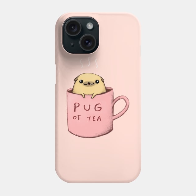 Pug of Tea Phone Case by Sophie Corrigan