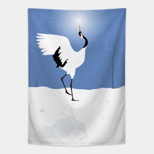 Red Crowned Crane Tapestry