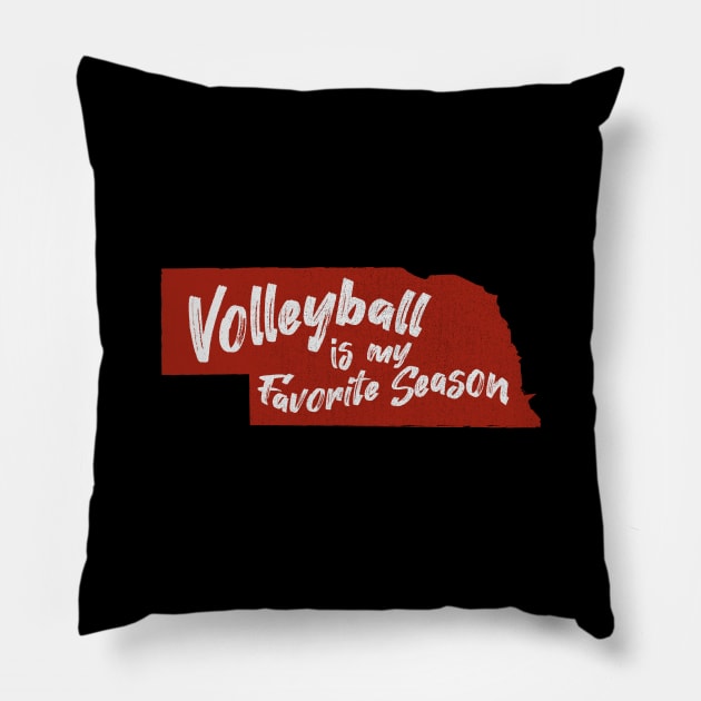 Nebraska Volleyball is My Favorite Season Pillow by Commykaze