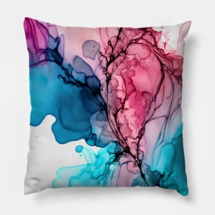 Radiant Spectrum - Abstract Alcohol Ink Art Pillow