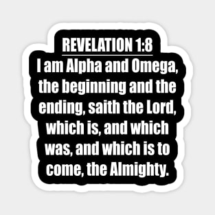 Revelation 1:8 Bible Verse (KJV) Magnet