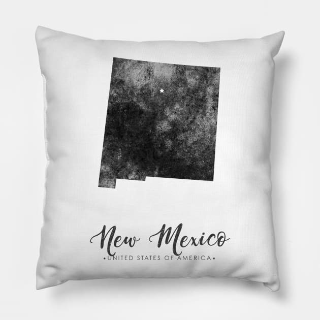 New Mexico state map Pillow by StudioGrafiikka