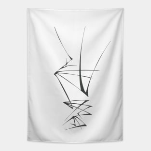 Form Unique Black White Abstract Art Tapestry