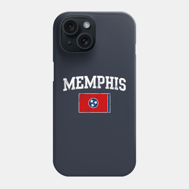 Memphis State Flag Vintage Distressed Phone Case by E