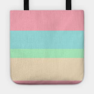 An enchanting integration of Light Pink, Robin'S Egg Blue, Magic Mint and Bisque stripes. Tote