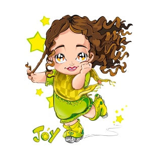 Cute girl playing roller skates | Joy T-Shirt
