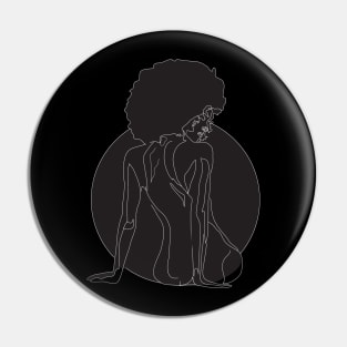 Woman with Afro Pin