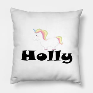 Holly Unicorn Pillow