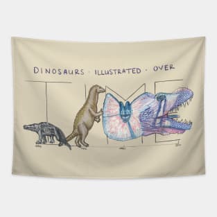 Dinosaurs Illustrated Over Time Tapestry