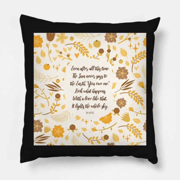 After All This Time - Hafiz Pillow by StudioCitrine