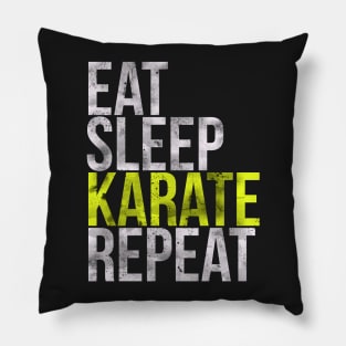 Eat Sleep Karate Repeat Pillow