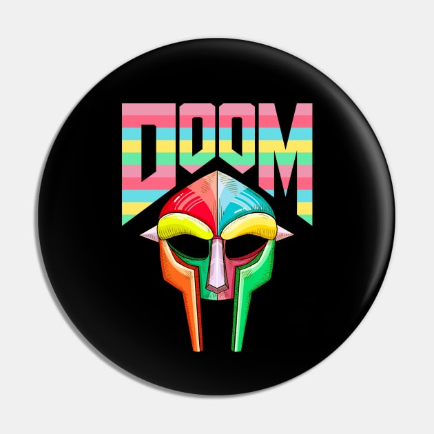 MF Doom Colorful Pin by Juancuan