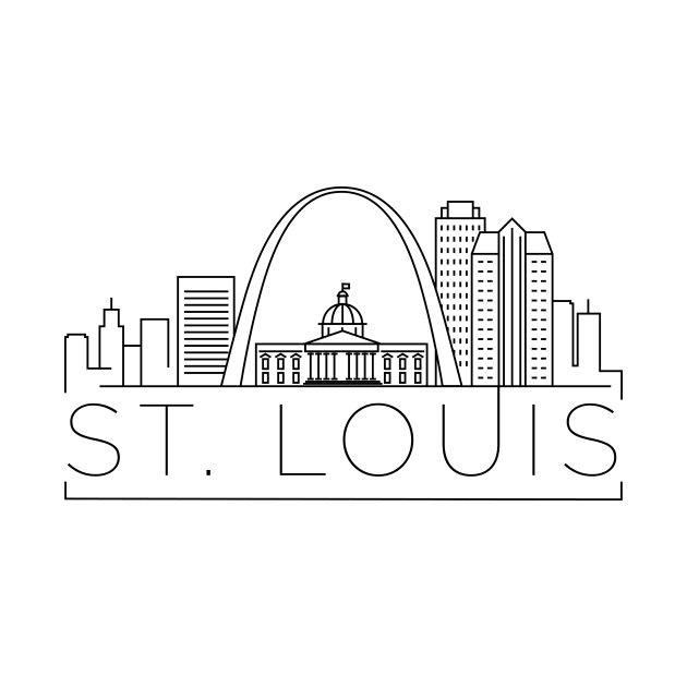 St. Louis Minimal Skyline by kursatunsal