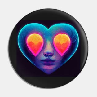 Psychedelic Heart Pin