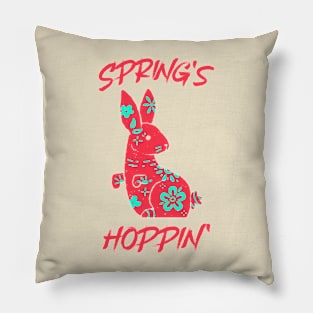 Springs hoppin Red Design Pillow