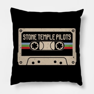 Personalized Stone Temple Name Birthday Vintage Cassette Tape Pillow