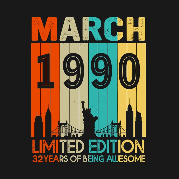 Vintage March 1990 Limited Edition 32 Years Of Being Awesome by sueannharley12