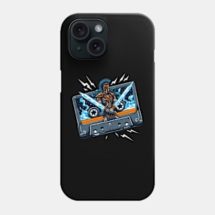 Retro spartan cassette tape warrior Phone Case