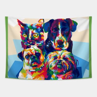 cats and dogs Tapestry
