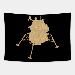 Lunar Landing Module cut from Map of the Moon Tapestry