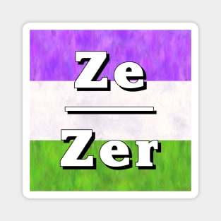 Ze-Zir Pronouns: Genderqueer Magnet