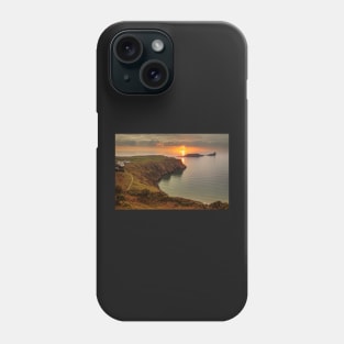 Sunset over Worms Head, Rhossili Bay Phone Case