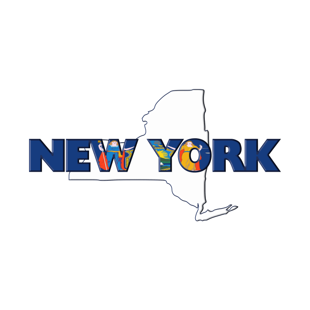 New York Colored State Letters by m2inspiration