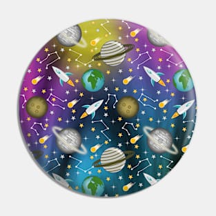 Abstract Galaxy Art Pin