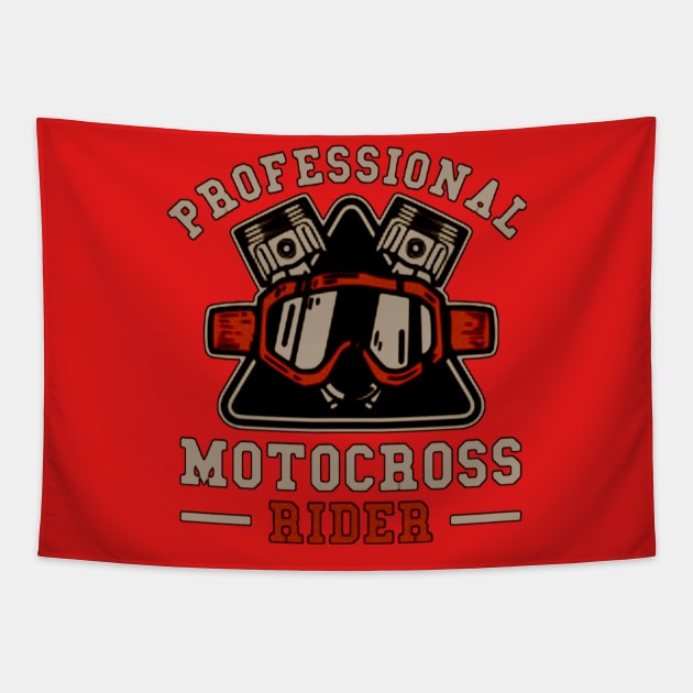 Motorcrosbrown Tapestry by CrosstyleArt