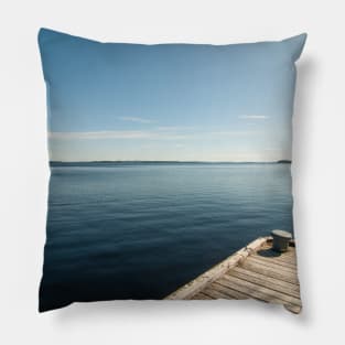 Sunny Day at the Dock Pillow