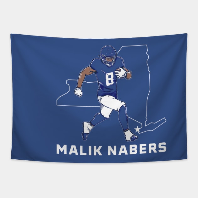 Malik Nabers State Star Tapestry by artbygonzalez