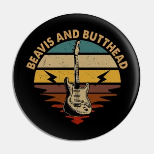 Vintage Guitar Proud To Be Beavis Name Retro Pin