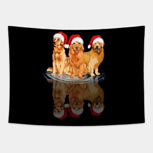 Shadow Retriever Dog Christmas Sweatershirt Cute Retriever Santar Hat Gift T-Shirt Tapestry