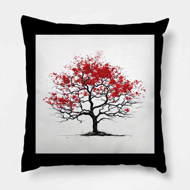 Hawthorn tree Pillow by ComicsFactory