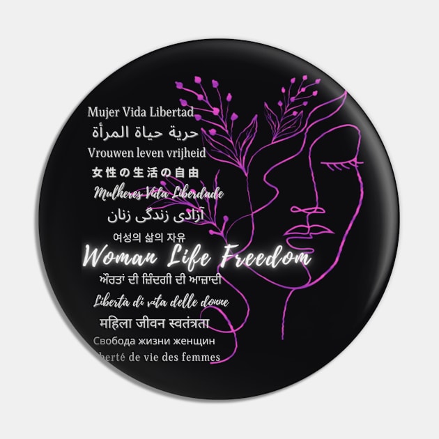 Woman Life Freedom Pin by TorrezvilleTees