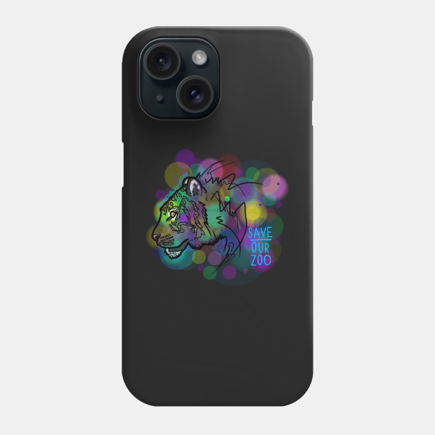 Day 23- Rainbow Sumatran Tiger Phone Case by CelticDragoness