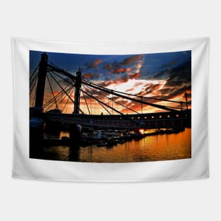 Albert Bridge Sunset River Thames London Tapestry