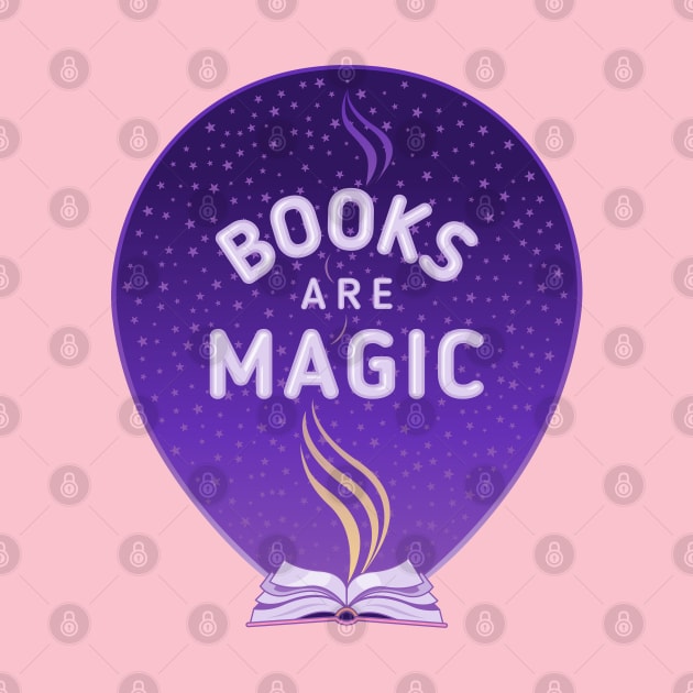 Books are magic - night sky full of stars by Sugar & Bones