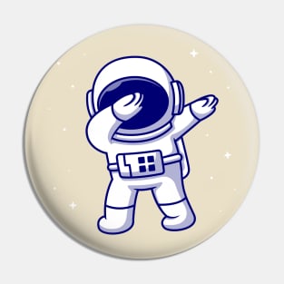 Cute Astronaut Dabbing Cartoon Pin