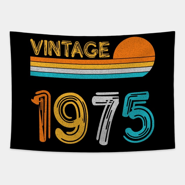 Vintage 1975 Happy 48th Birthday Retro Tapestry by myreed