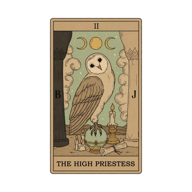 The High Priestess - Owls Tarot by thiagocorrea