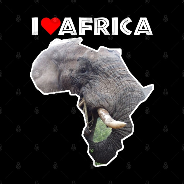 I Love Africa Bull Elephant by PathblazerStudios