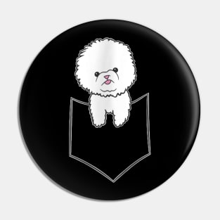 Bichon Frise Dog In He Pocket Cute Pocket Bichon Frise Pin