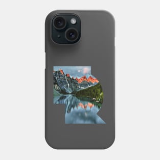 Red Mountain in Geometrical Shape Phone Case